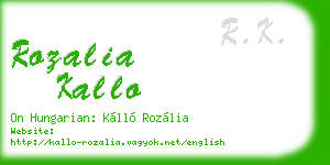 rozalia kallo business card
